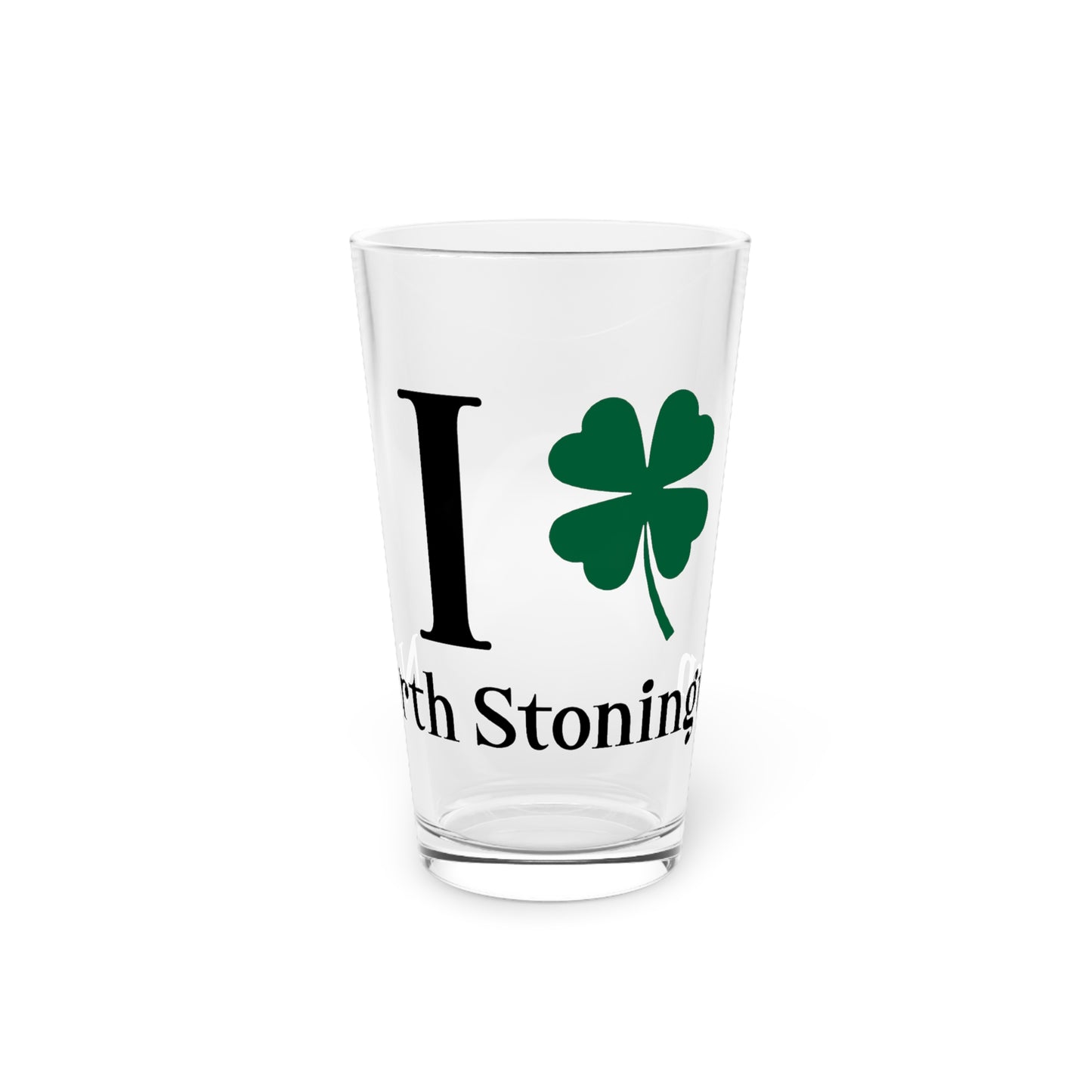 I Clover North Stonington Pint Glass, 16oz