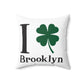 I Clover Brooklyn Spun Polyester Square Pillow