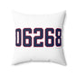 06268 Storrs Connecticut Zip Code Spun Polyester Square Pillow