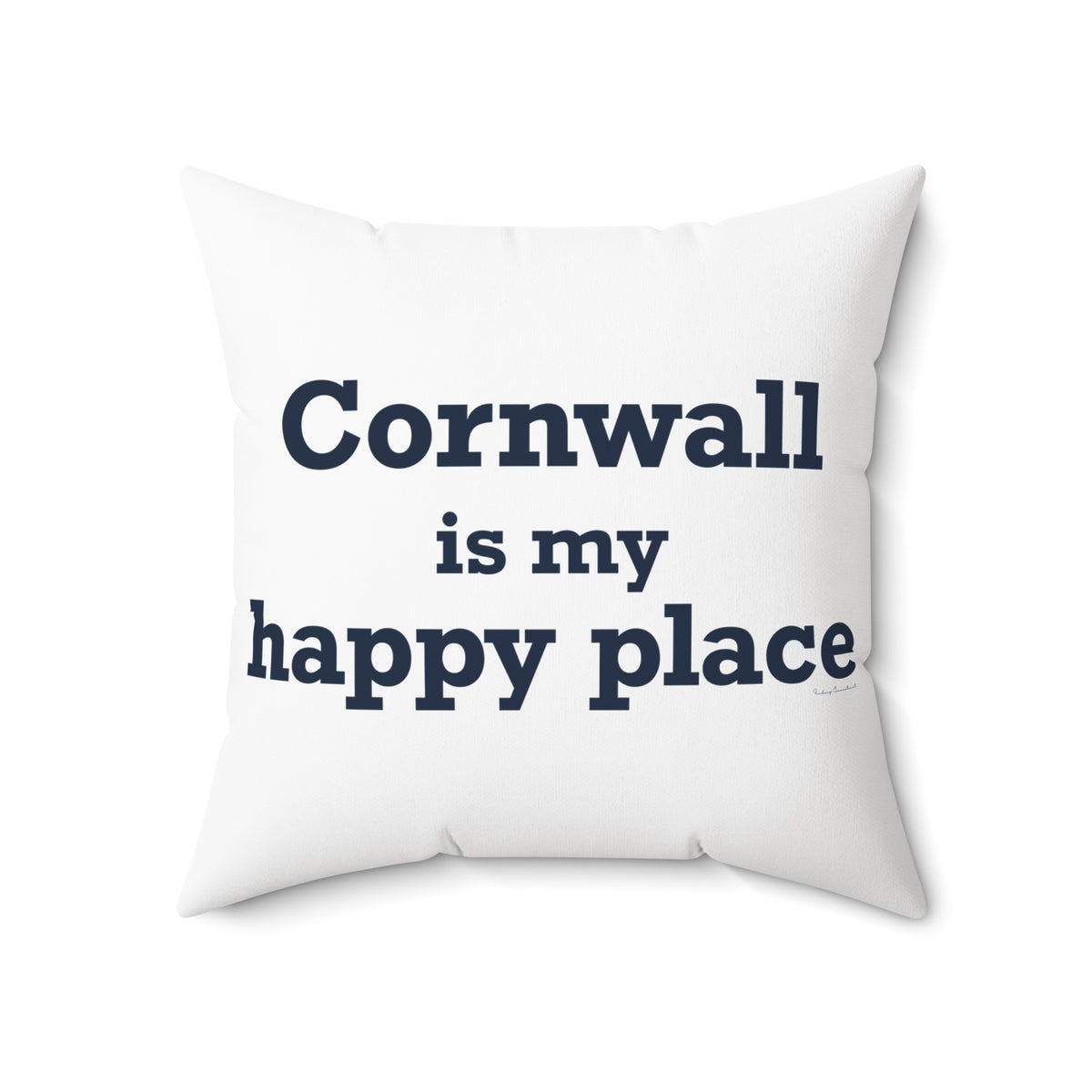 Cornwall is My Happy Place Polyester Square Pillow