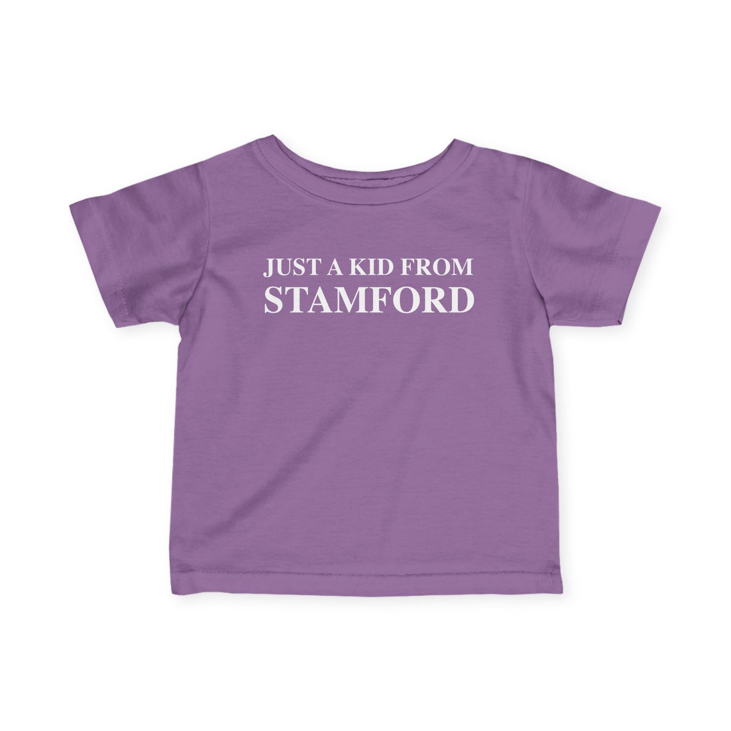 Just a kid from Stamford Infant Fine Jersey T-Shirt