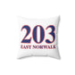 203 East Norwalk Red, White & Blue Spun Polyester Square Pillow