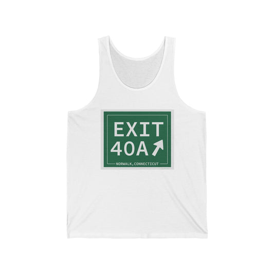 Vintage Exit 40A Merritt Parkway Sign Unisex Jersey Tank Top