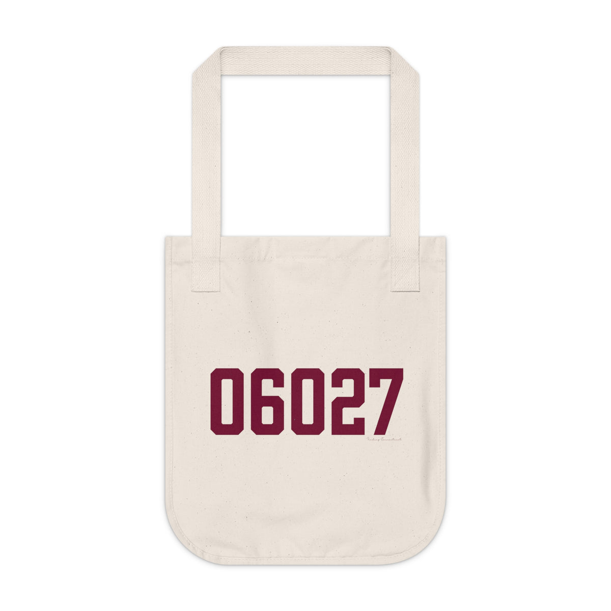 06027 Hartland Connecticut Zip Code Organic Canvas Tote Bag