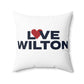 Love Wilton Spun Polyester Square Pillow