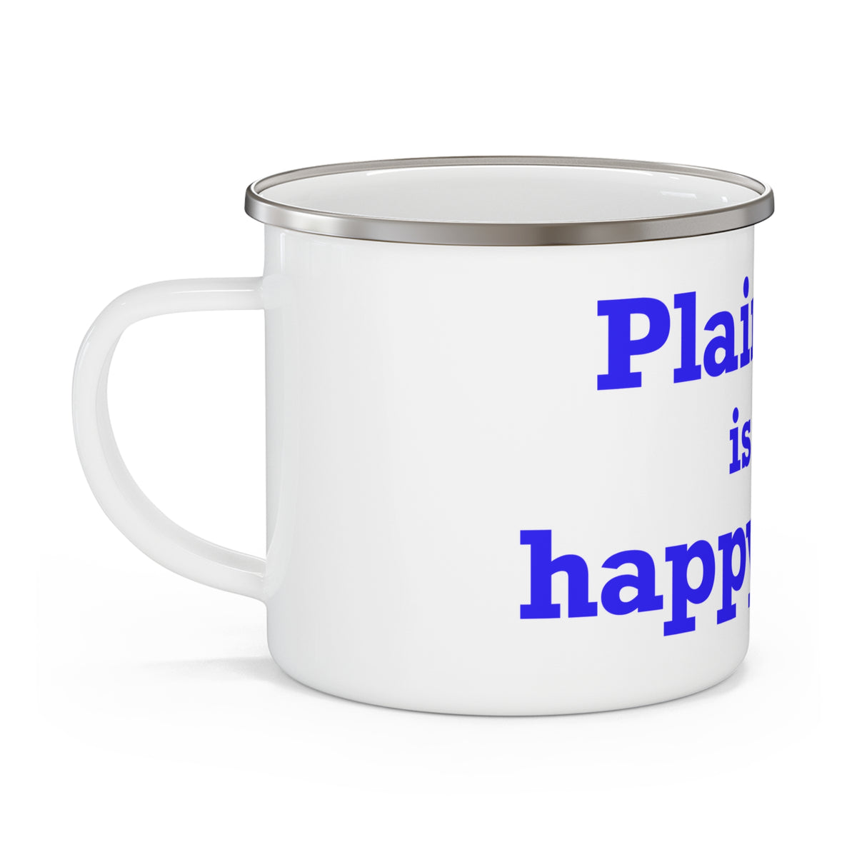 Plainville is My Happy Place Enamel Camping Mug