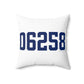 06258 Pomfret Connecticut Zip Code Spun Polyester Square Pillow