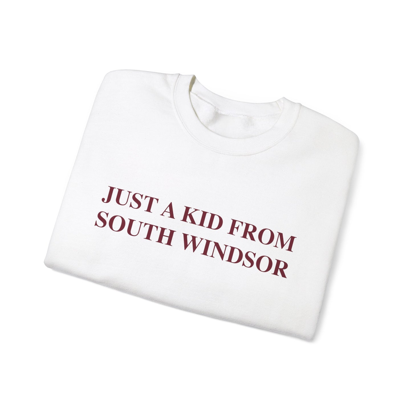 Just a kid from South Windsor Unisex Heavy Blend™ Crewneck Sweatshirt