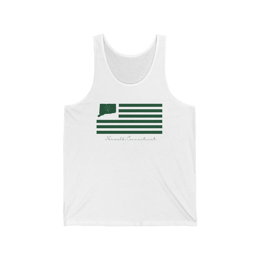 Norwalk Connecticut St Patrick’s Day Flag Unisex Jersey Tank Top