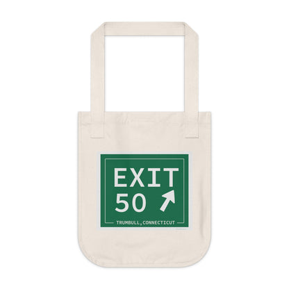 Vintage Exit 50  Merritt Parkway Sign Organic Canvas Tote Bag