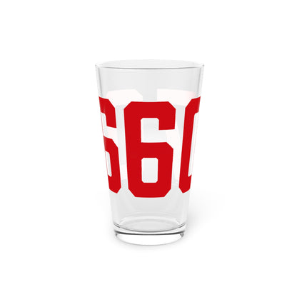 06607 Bridgeport Connecticut Zip Code Pint Glass, 16oz