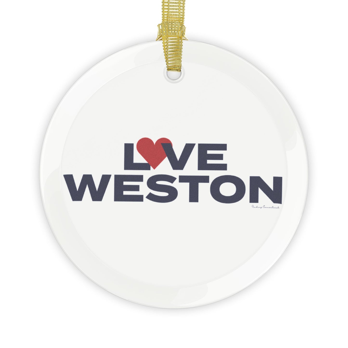 Love Weston Glass Ornaments