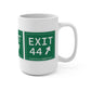 Vintage Exit 44 Merritt Parkway Sign Mug 15oz