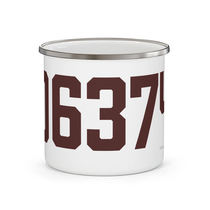 06374 Voluntown Connecticut Zip Code  Enamel Camping Mug