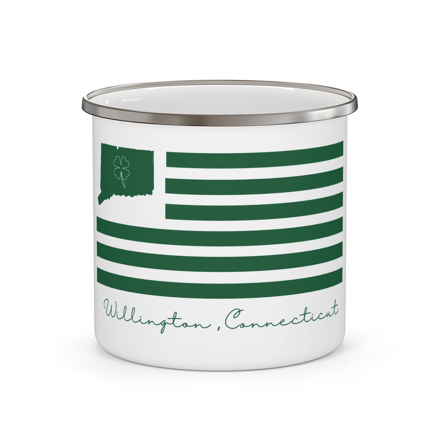 Willington Connecticut St. Patrick’s Day Flag Enamel Camping Mug