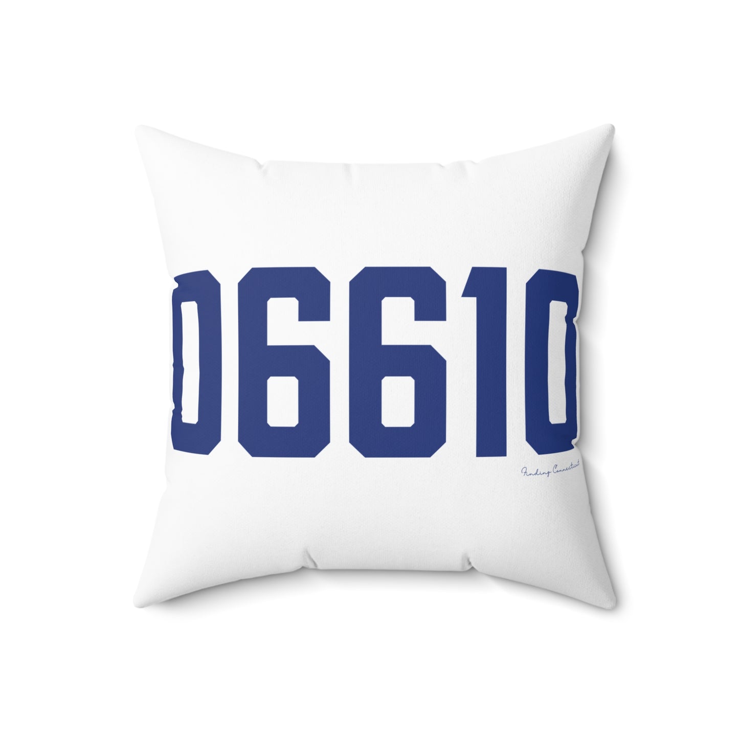 06610  Bridgeport Connecticut Zip Code Spun Polyester Square Pillow