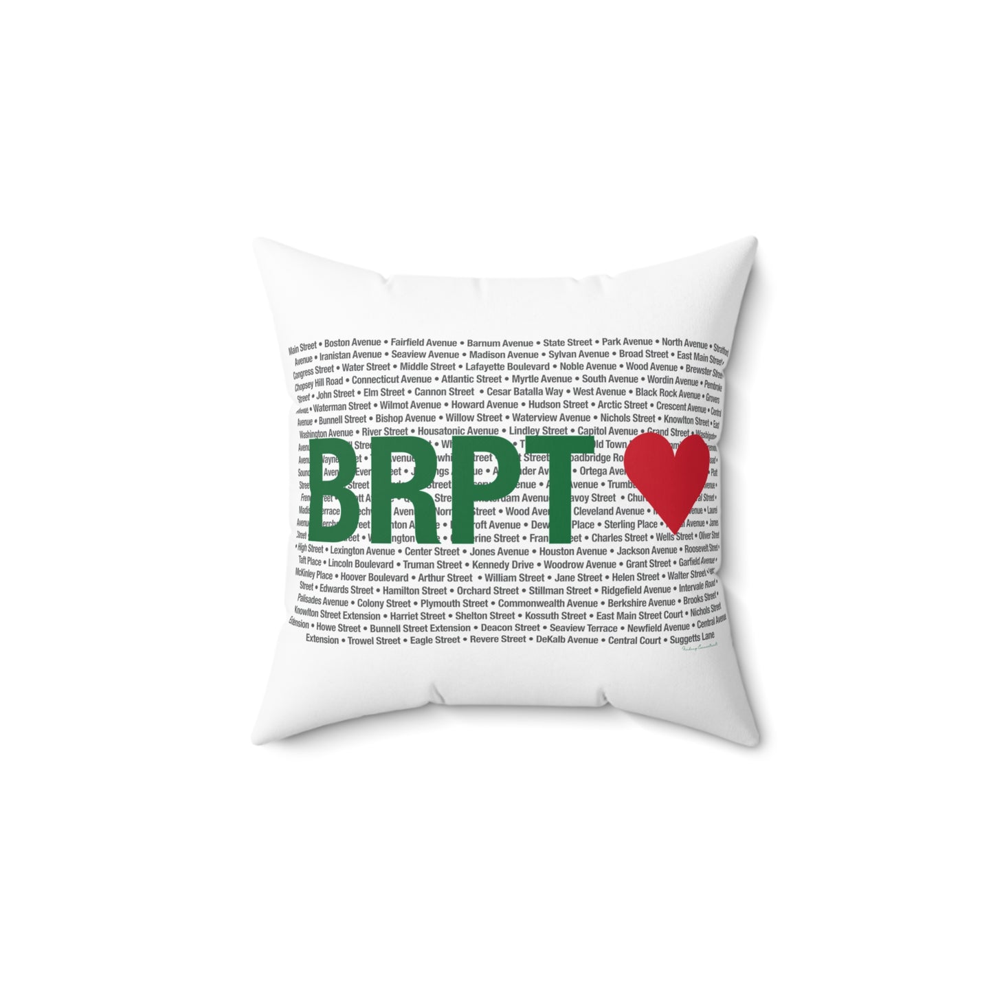 Bridgeport Love Spun Polyester Square Pillow
