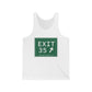 Vintage Exit 35 Merritt Parkway Sign Unisex Jersey Tank Top