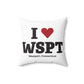 I Heart WSPT Spun Polyester Square Pillow