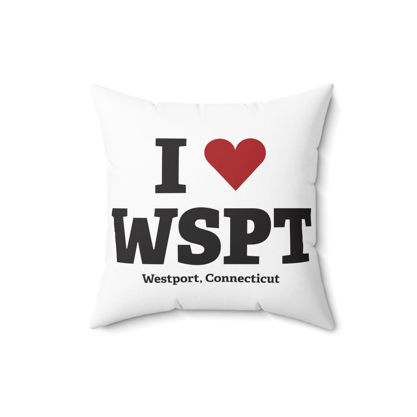 I Heart WSPT Spun Polyester Square Pillow