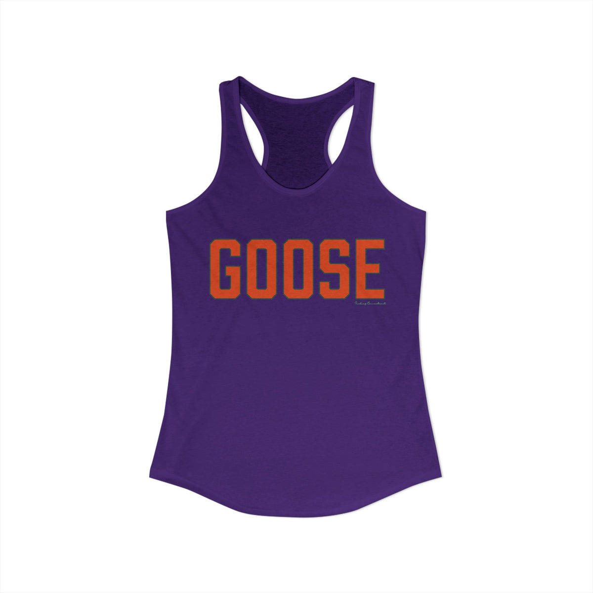 Goose Zip Code - Orange  & Green Women's Ideal Racerback Tank Top