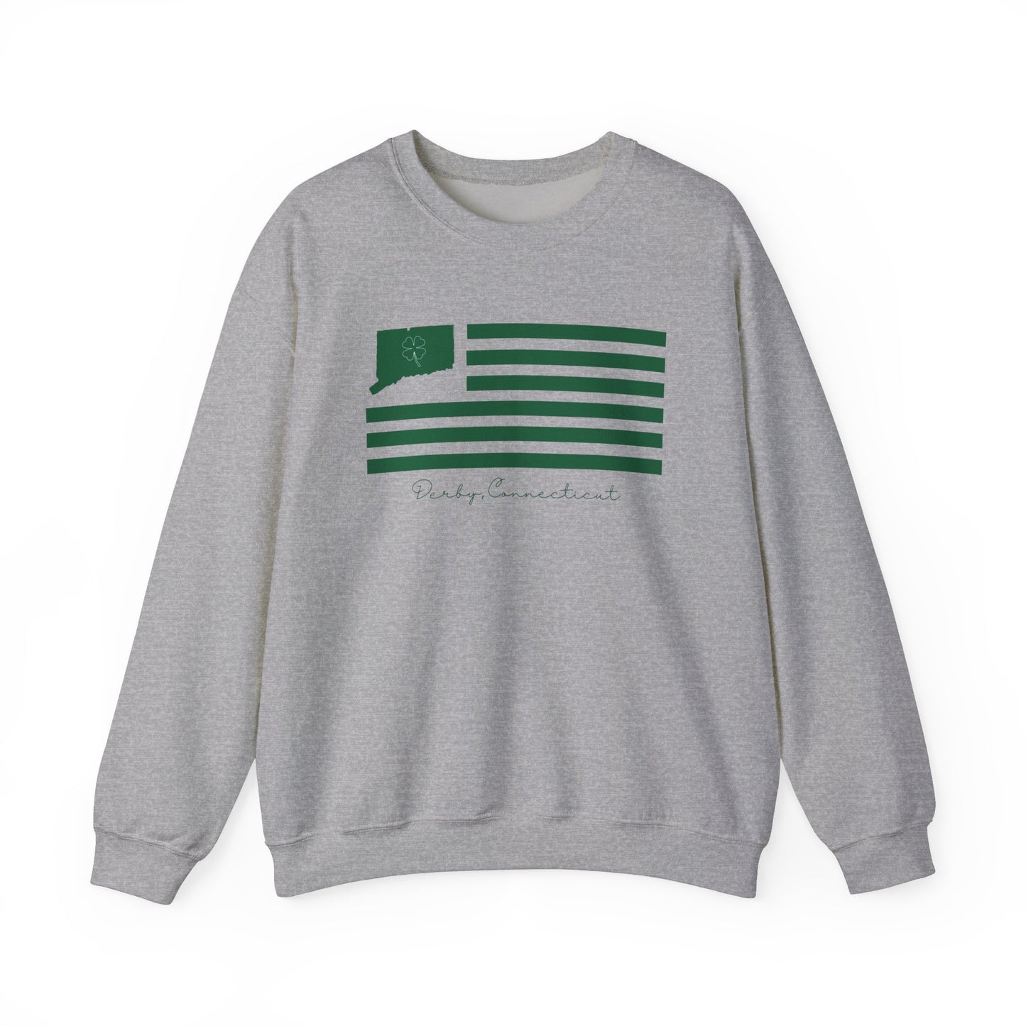 Derby Connecticut St. Patrick’s Day Flag Unisex Heavy Blend™ Crewneck Sweatshirt