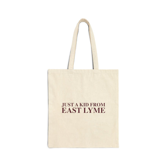Just a kid from East Lyme Cotton Canvas Tote Bag