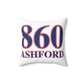 860 Ashford Red, White & Blue Spun Polyester Square Pillow
