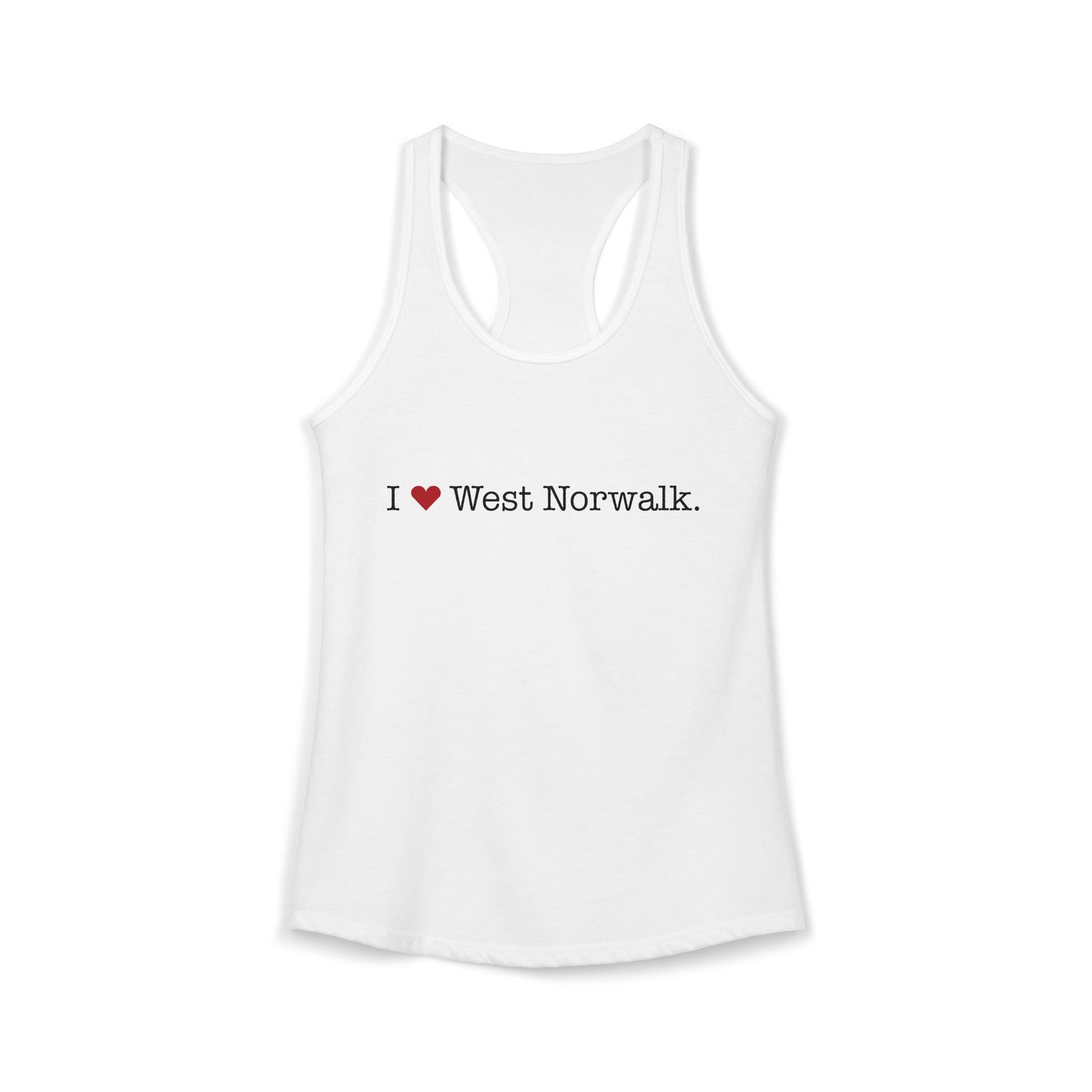 I Heart West Norwalk. Women's Ideal Racerback Tank Top