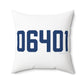 06401 Ansonia Connecticut Zip Code Polyester Square Pillow
