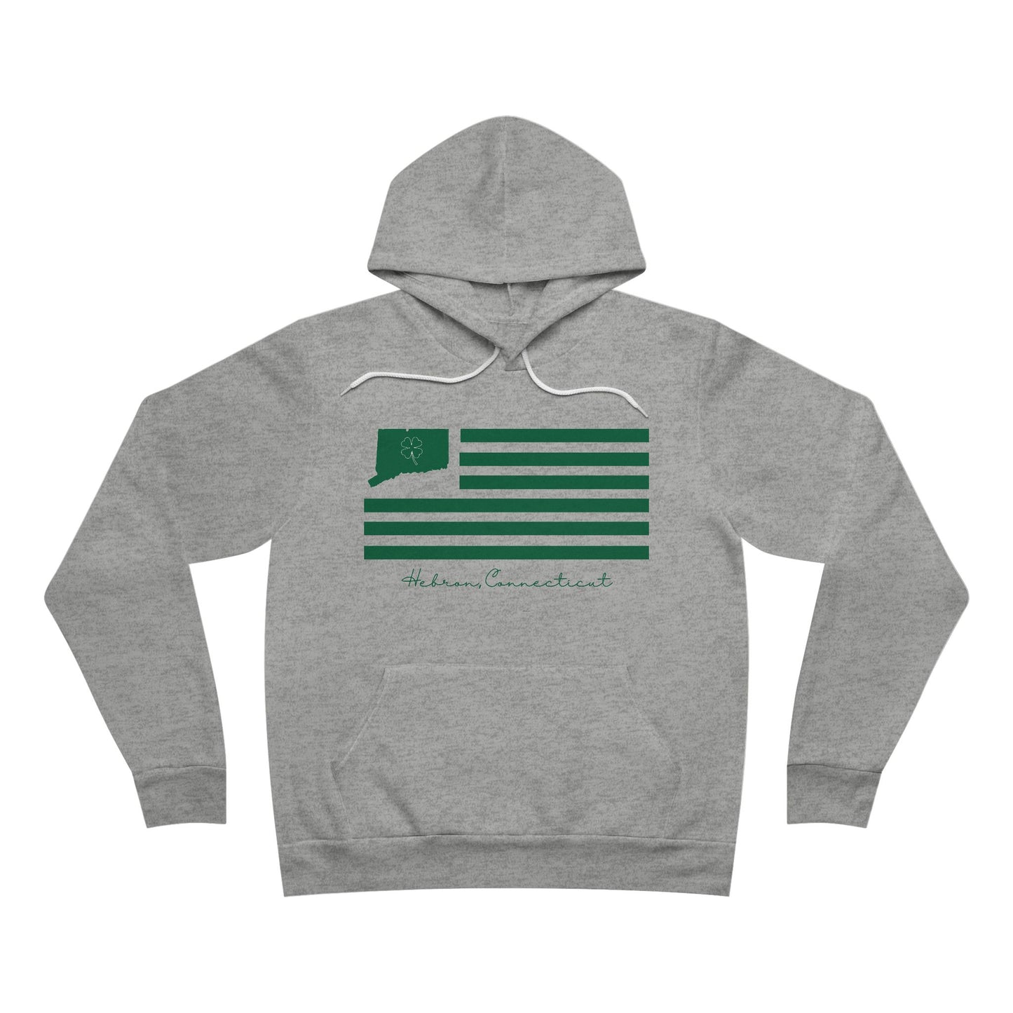 Hebron Connecticut St. Patrick’s Day Flag Unisex Sponge Fleece Pullover Hoodie