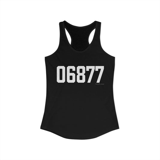 06877 Ridgefield CT Zip Code Women's Ideal Racerback Tank Top