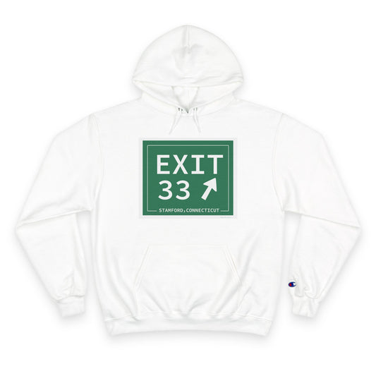 Vintage Exit 33 Merritt Parkway Sign Champion Hoodie