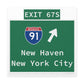 Vintage WCP Exit 67S Sign Matte Canvas, Stretched, 1.25"