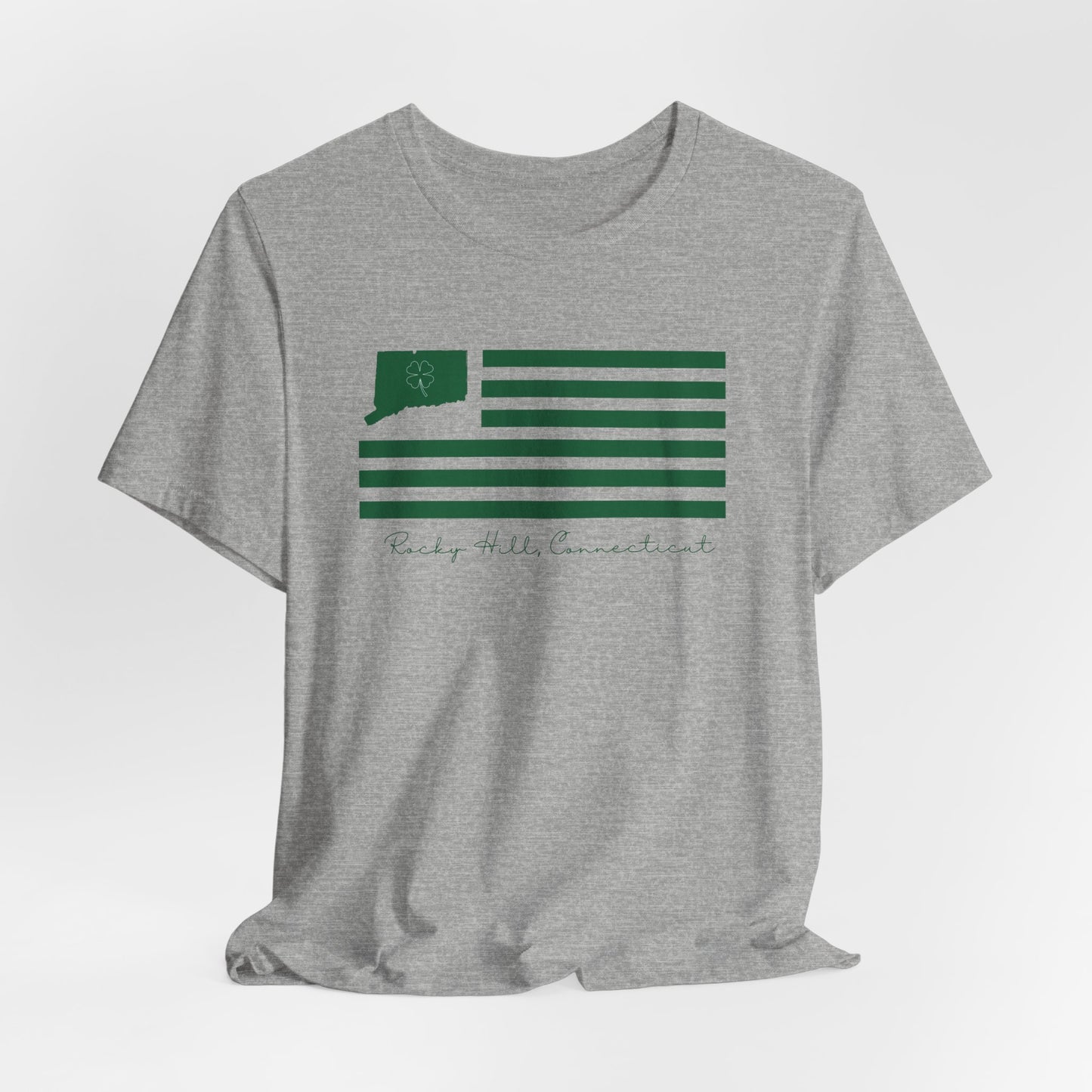 Rocky Hill Connecticut St Patrick’s Day Flag Unisex Jersey Short Sleeve T-Shirt