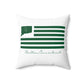 Shelton Connecticut St Patrick’s Day Flag Spun Polyester Square Pillow