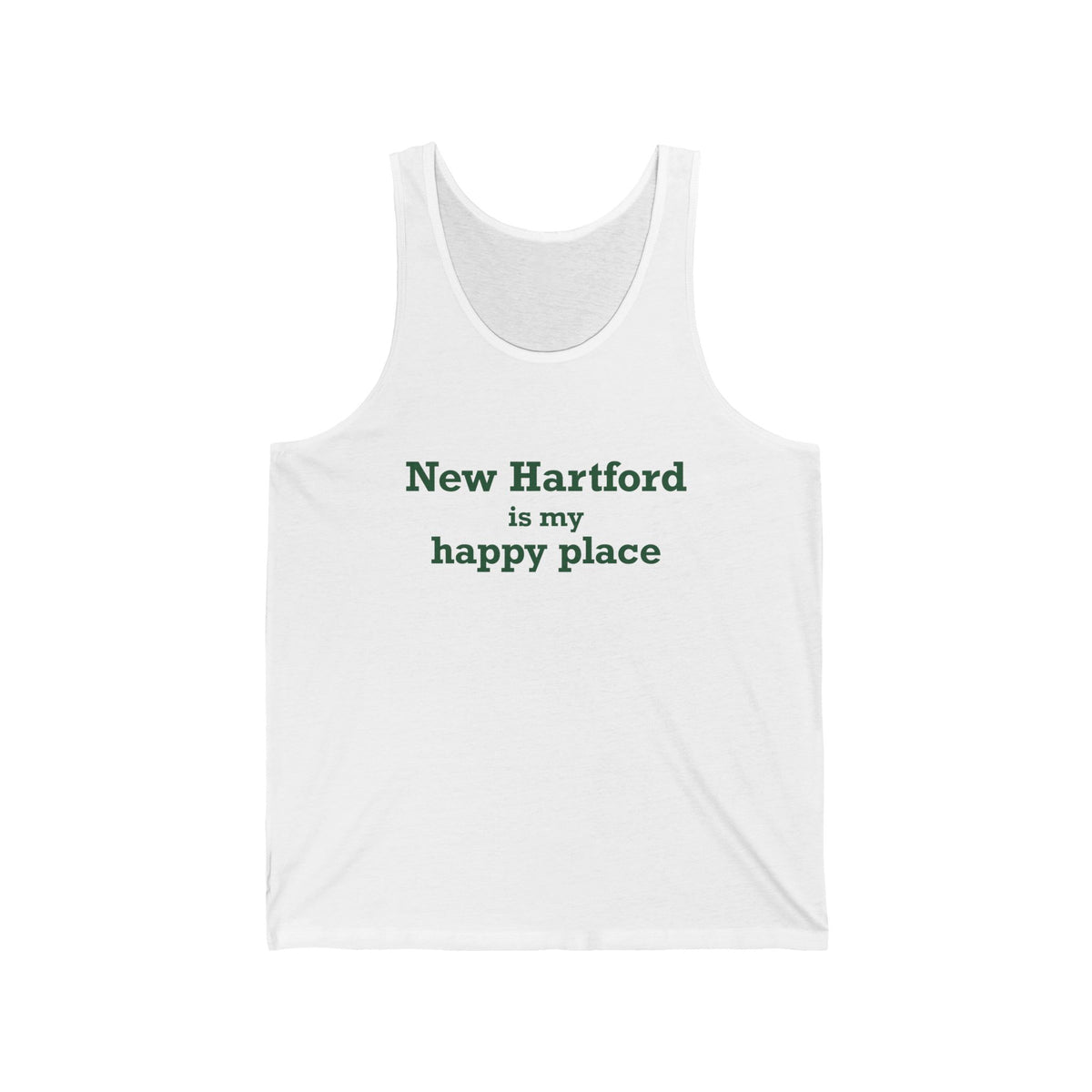New Hartford is My Happy Place Unisex Jersey Tank Top