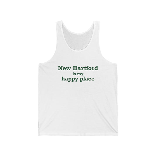 New Hartford is My Happy Place Unisex Jersey Tank Top