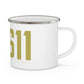 06611 Trumbull Connecticut Zip Code Enamel Camping Mug