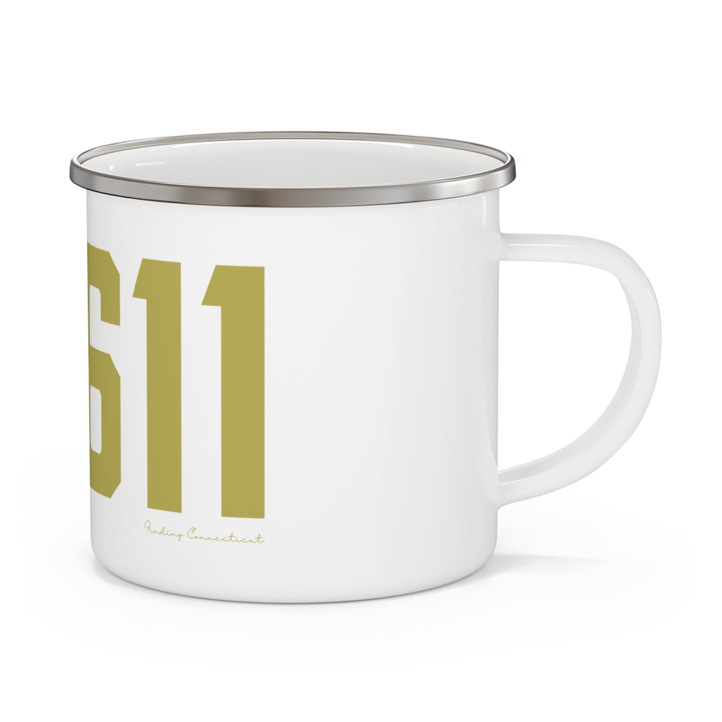06611 Trumbull Connecticut Zip Code Enamel Camping Mug