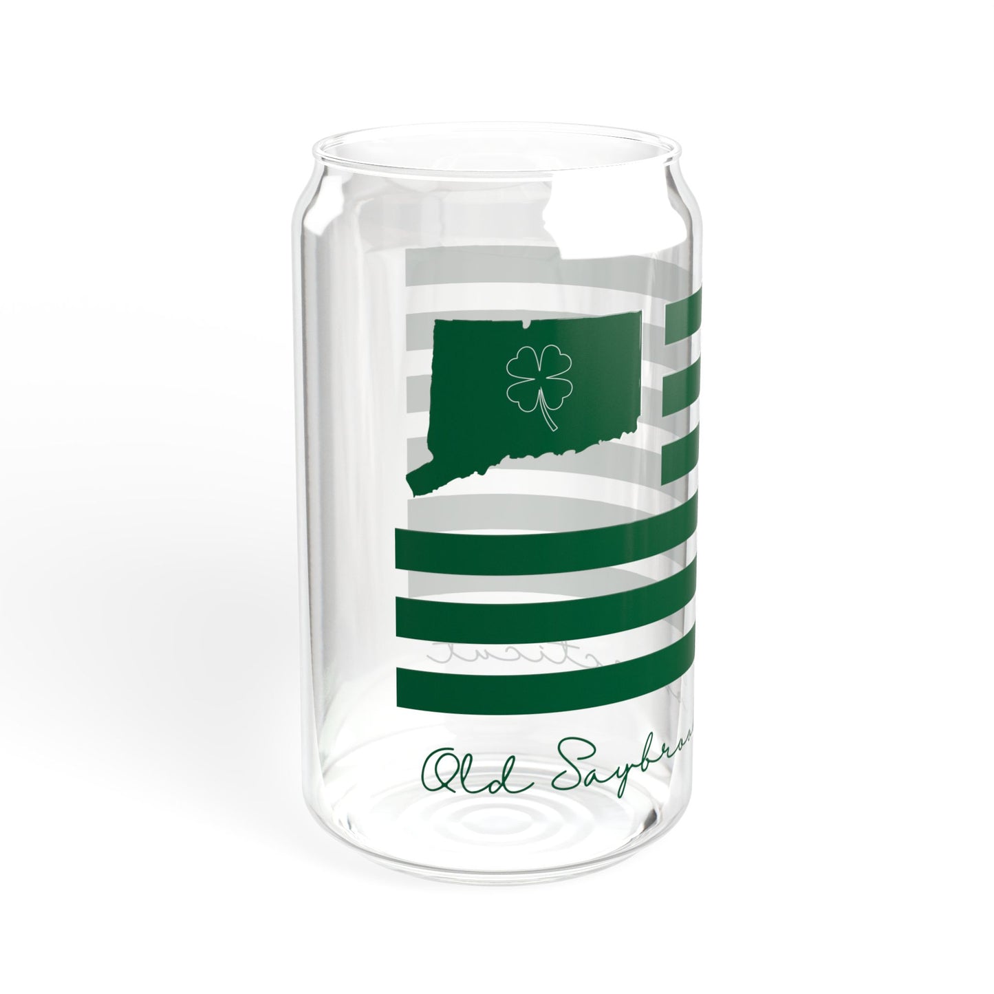 Old Saybrook St. Patrick’s Day Flag Sipper Glass, 16oz