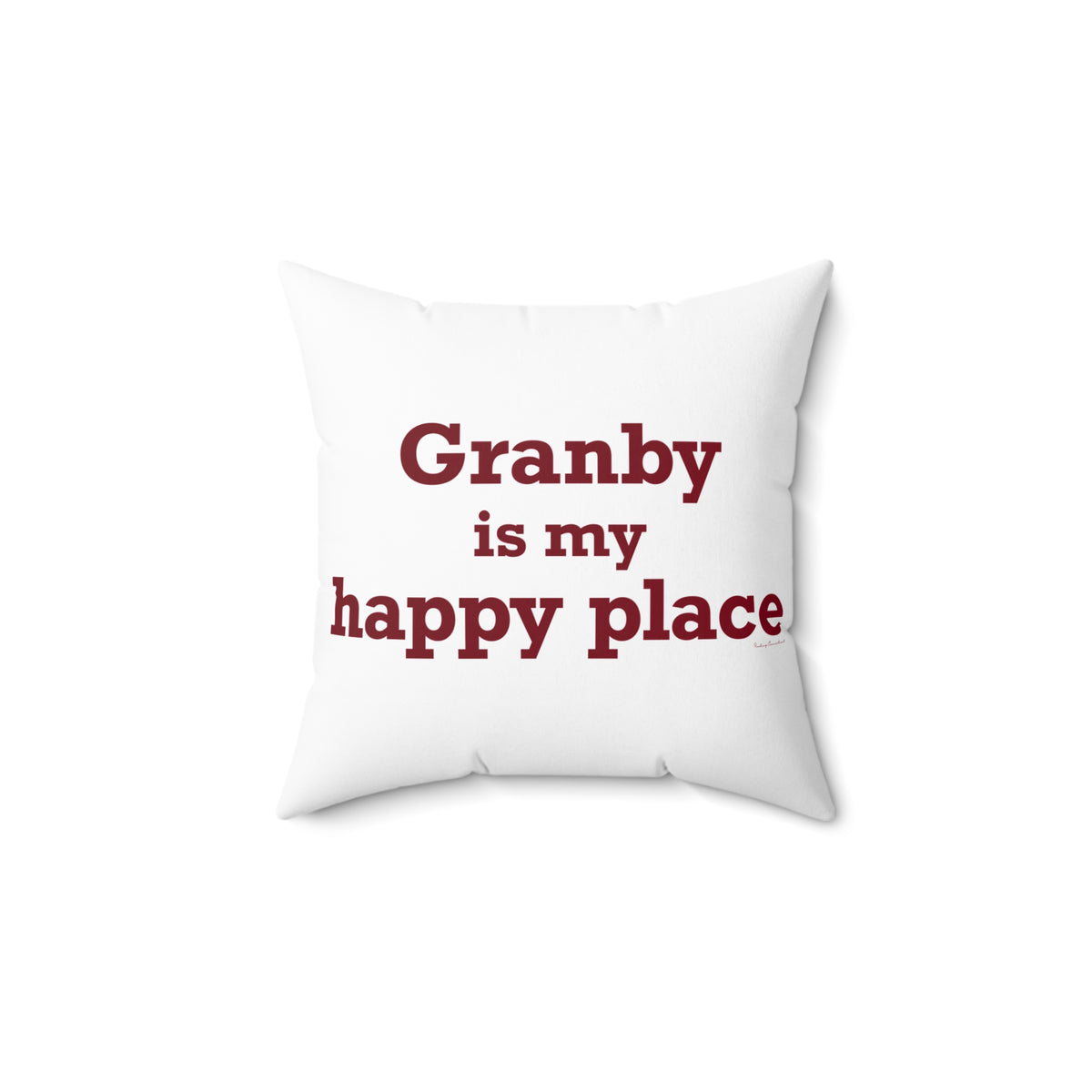 Granby is My Happy Place Polyester Square Pillow