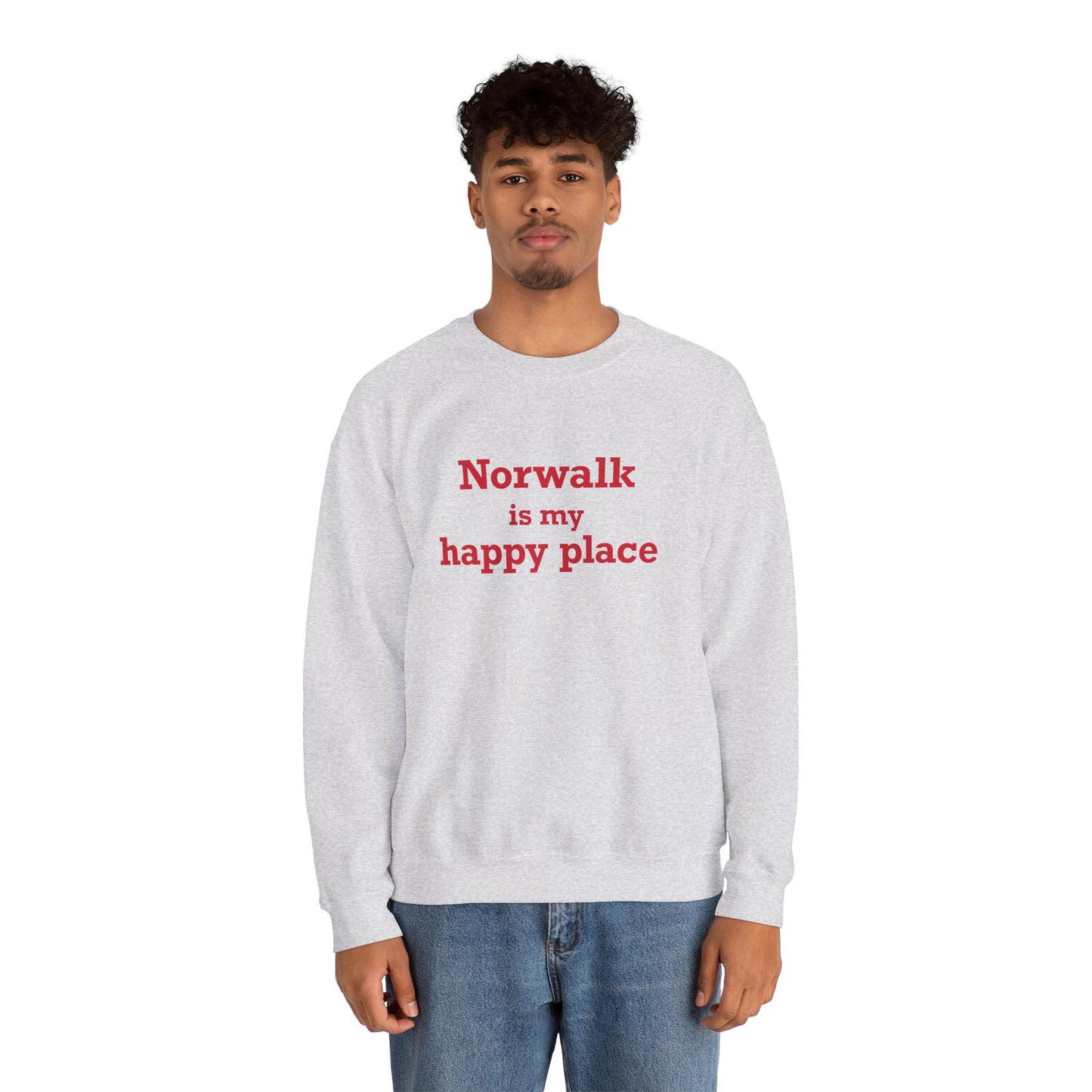 Norwalk is my Happy Place Unisex Heavy Blend™ Crewneck Sweatshirt