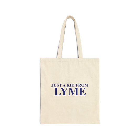 Just a kid from Lyme Cotton Canvas Tote Bag