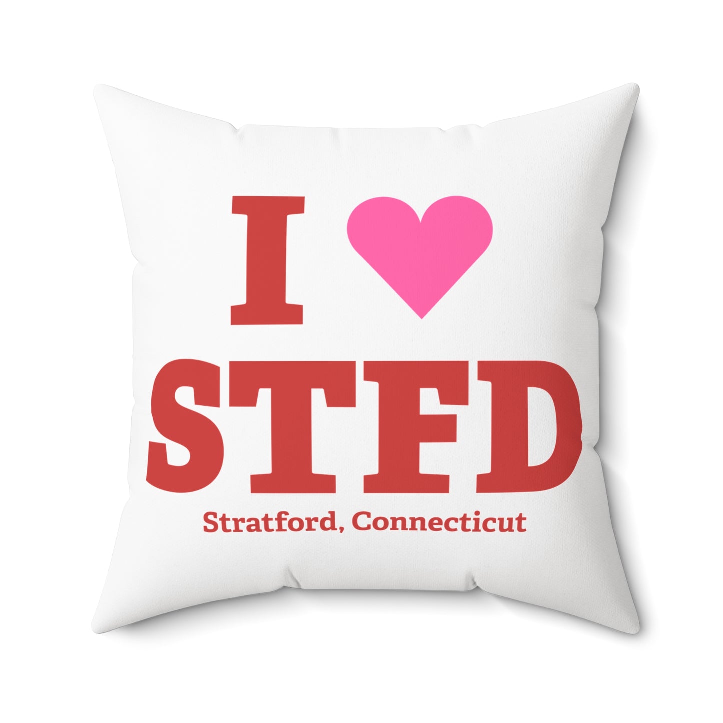 I Heart STFD Spun Polyester Square Pillow