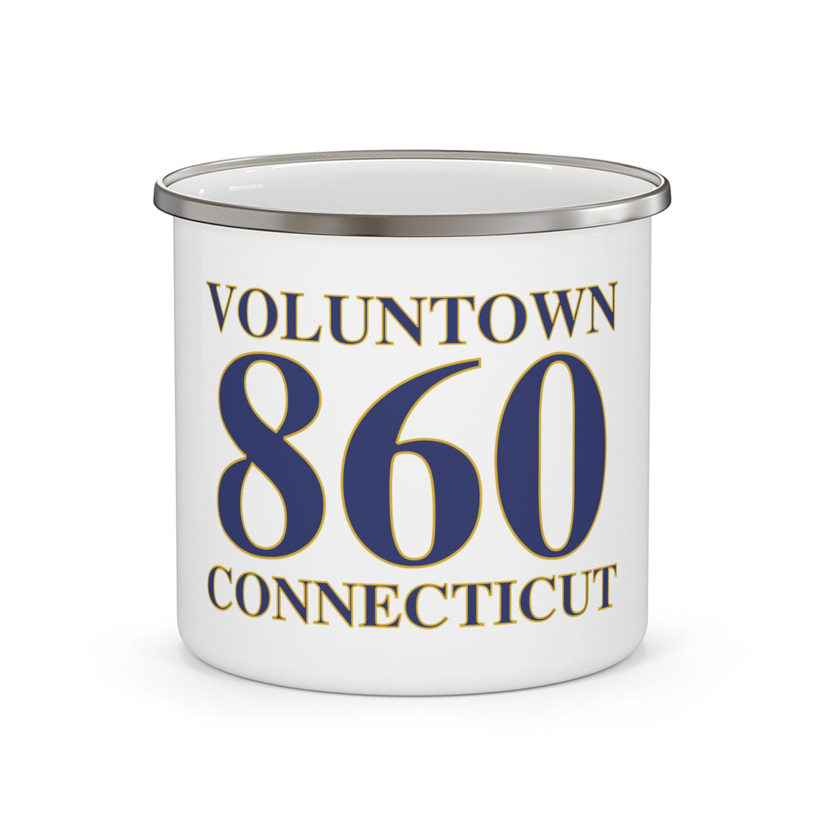 Voluntown 860 Connecticut Enamel Camping Mug