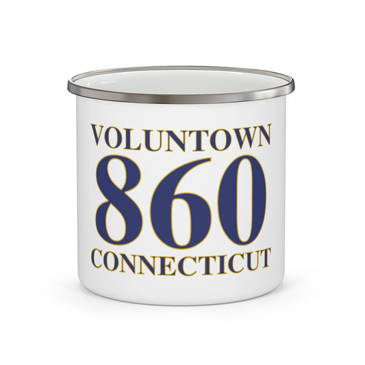 Voluntown 860 Connecticut Enamel Camping Mug