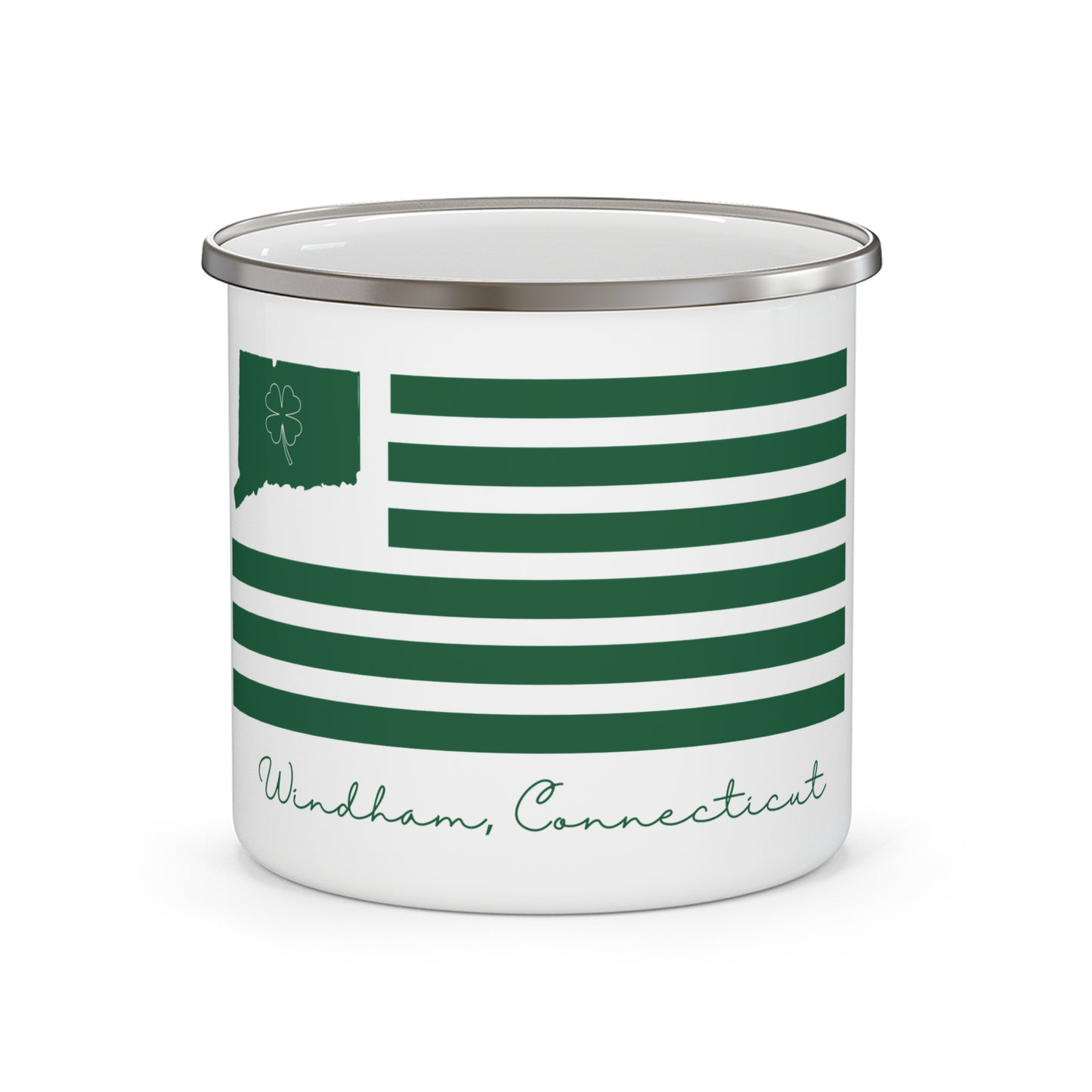 Windham Connecticut St. Patrick’s Day Flag Enamel Camping Mug