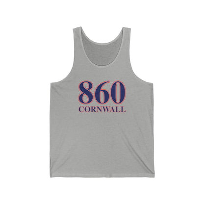860 Cornwall Red White & Blue Unisex Jersey Tank Top
