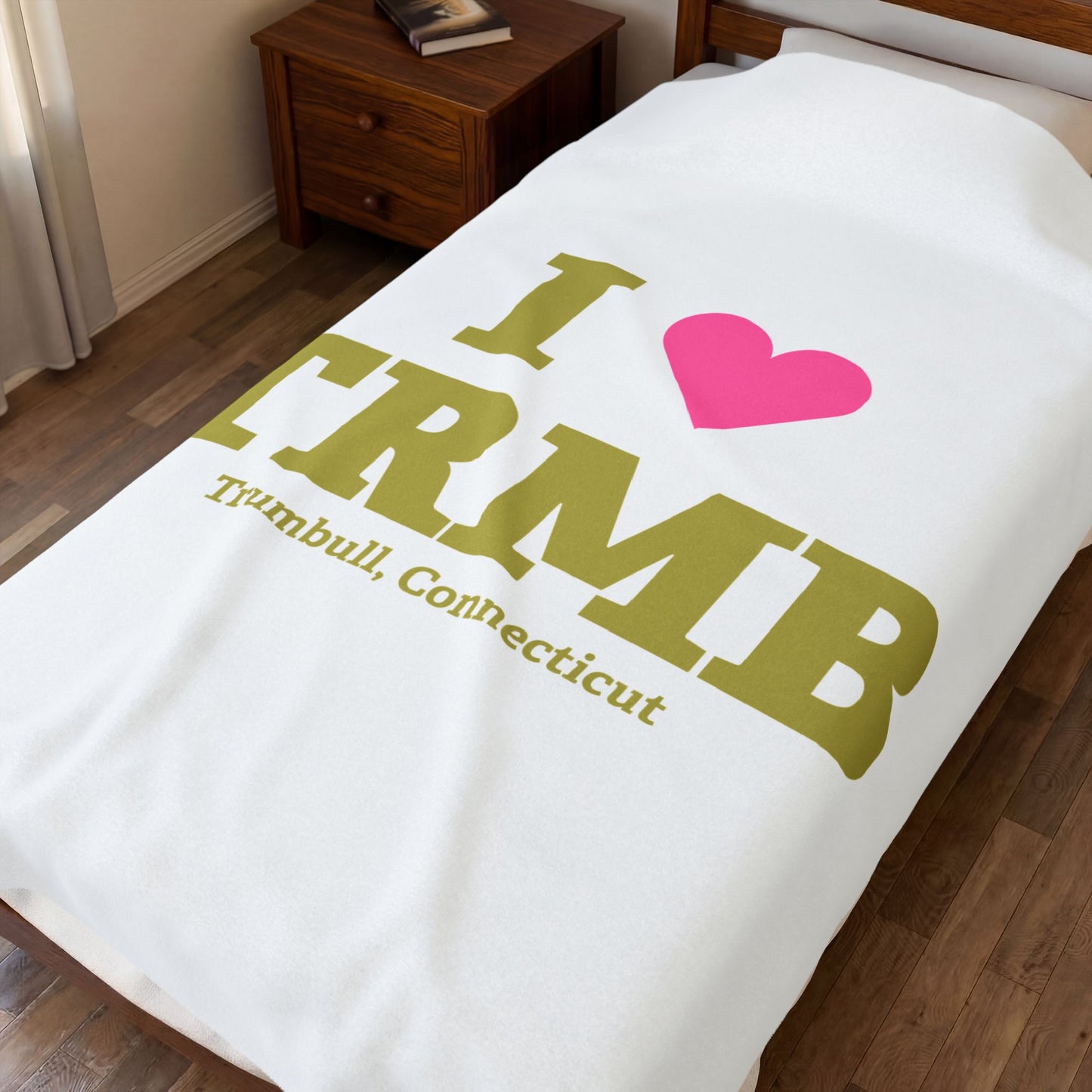 I Heart TRMB Velveteen Plush Blanket
